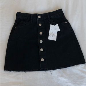 Zara hi-rise denim skirt